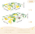 CZXW 52" 28" Vibrant Lemon Crib Sheets Fitted x Natural Cotton Soft & Breathable for Baby Crib Mattress