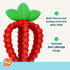 3 RaZbaby Bites Silicone Baby Teething Toy Sensory Toy with Textured BerryBumps for Teething Relief, Easy-to-Hold Fruit