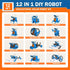 12 1 8-13, Set 8 9 10 11 12 AESGOGO in STEM Solar Power Robot Kits Toys for Boys Age Science Educational Robot Building
