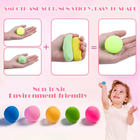 EDIFON Magic Modeling Clay, 24 Colors with Sculpting Tools, Non-Toxic Self Drying Soft Clay for Kids and Adults, Gift