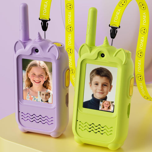 ILIHOME Video Walkie Talkies for Kids, Kids Walkie Talkies 2 Pack Video Intercom