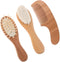 ORFOFE Hairbrush and Wool Comb Set for Newborns, Soft Wool Bristle Brush