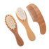 Hair Brush and Comb Set with Soft Wool Bristles for Newborns, Gentle