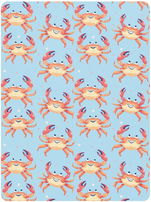 KICPOAY 52x28 Sea Crab Toddler Bed Crib Sheets Baby Crib Sheets Cover for Soft Mini Crib Mattress