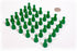 Set of 36 Green Plastic Pawns for Board Games (Chess & Sorry Replacement Halma Markers, Arts & Crafts Supplies)