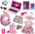 Windolls 18 Inch Set, Doll Suitcase Travel Luggage Play Accessories, Doll Clothes Accessories Carrier Storage Case