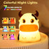 AVEKI Night Light for Kids, Portable Tap Control Silicone Cow LED Lamp, 7 Colors Mode for Nursery Bedroom