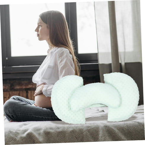 Mint Green Cooling Pregnancy Support Pillow - Multi-Functional Waist & Belly Comfort
