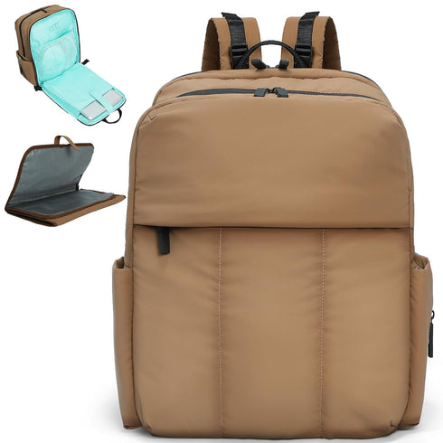 MOMINSIDE Diaper Bag Backpack - Large Puffer Diaper Bag - Neoprene Diaper