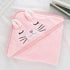 Hooded Baby Bath Towel, Ultra Soft and Absorbent for Newborn Boy and Girl, Pink Cat 31.5" x 31.5"