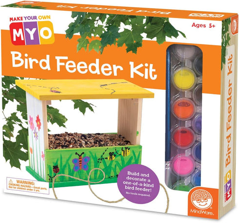13 3 MindWare Make Your Own Bird Feeder Kits for Kids Build Your Own - Includes Paint Colors and Brushes