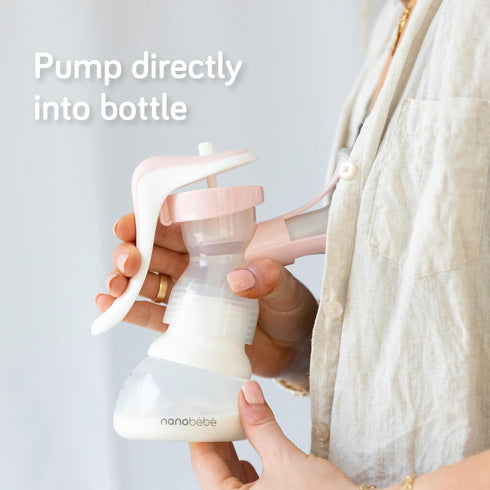 Set 5 oz Nanobebe Breastmilk Baby Bottle Anti-Colic Starter with Silicone Pacifiers, Breast Pump Adapter, and Slow Flow