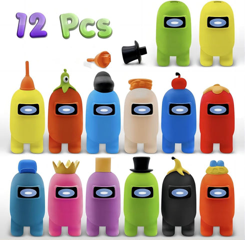 CHANTECA 12 Pcs Birthday Cake Topper Space Astronaut Game Figurines, Gifts and Decor for Party Supplies Favors