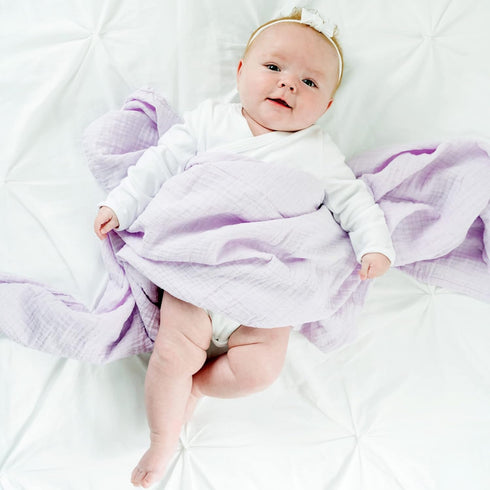 Organic Muslin Swaddle Blanket, 100% Certified Organic Cotton, Ultra Soft & Breathable, Oversized 47 X 47 Inches for