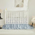 100% Brandream Boho Bohemian Girl Boy Baby Nursery Crib Bed Skirt Dust Ruffle - Neutral Solid Color Light Blue
