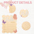 Lyreh Baby Announcement Sign, Rectangle Wooden Hello World Baby Sign with Flower and Butterfly Patterns Cute Delicate