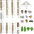 DivnPorc 105Pcs Set 3-8,Preschool Wooden Building Blocks Construction for Kids Ages Learning Toys for Toddlers, Boys
