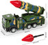 Youlechen 3-6 Military Missile Launch Truck Toy, with Lights Sounds and Pull Back Army Car, Alloy Die-cast Simulated