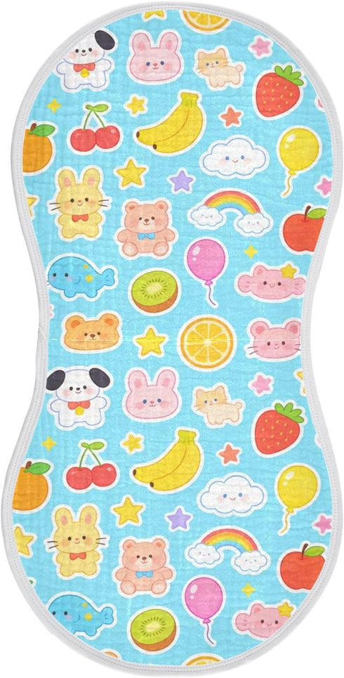 decor gift Cotton Burp Cloths Baby Easy Care Cartoon Cute Animals Milk Spit Up