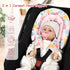 2 1 SWESEN Baby Car Seat Head Support, Super Soft in Infant Car Seat Insert, Reversible Newborn Car Seat Insert Cushion