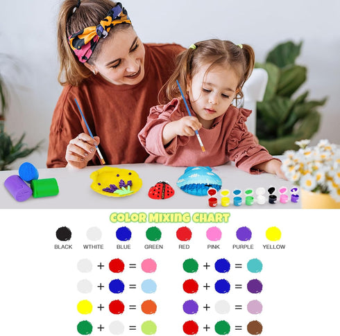 Nicmore 4-6 4-8 8-12 3 4 5 6 7 8 9 10 11 12 Kids Sea Shell Art & Crafts: Glow in The Darkness Painting Kits Crafts