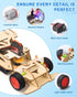 Poraxy STEM Kits for Kids age 8-12, Building Remote Control Car, Wooden Model Kits, Educational Crafts