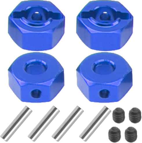 Metal 12mm Wheel Hex Hub Drive Adapters with Pins Screws for 1/10 Arrma Senton Granite Typhon