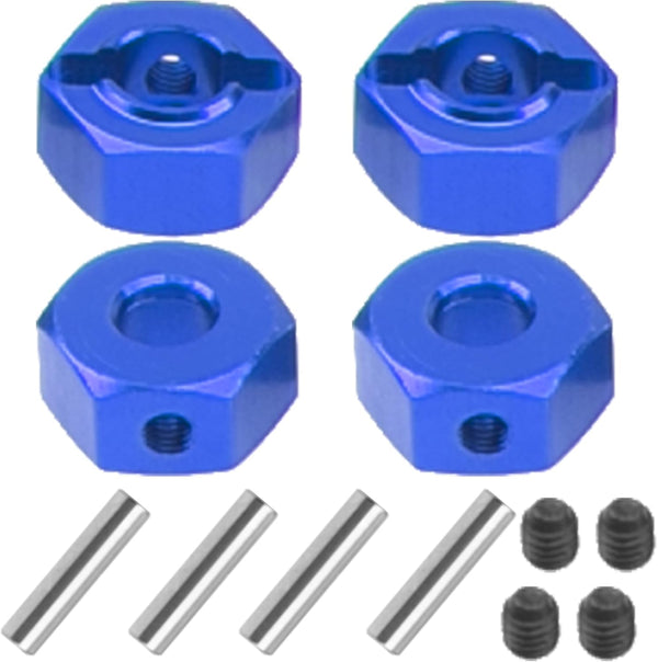 Metal 12mm Wheel Hex Hub Drive Adapters with Pins Screws for 1/10 Arrma Senton Granite Typhon