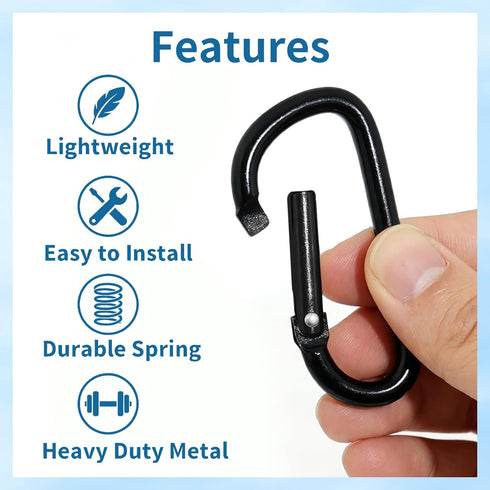 HOXITRADE 6PCS Stroller Hooks for Diaper Bags Durable Leather Stroller Straps & Heavy-Duty Clips | Universal Stroller
