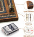 Set, 9 Wooden Cribbage Board Game Travel Cribbage Board with Storage and Collapsible, with Magnetic Lock / Metal