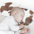 WELLDAY Set 1, 22 11 Inch Muslin Baby Burp Cloths of Soft Absorbent White Brown Print Cow Muslin Washcloths, Bibs, Face