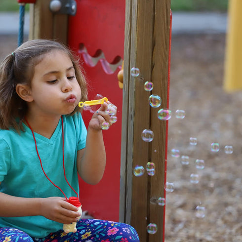 No Spill Bubbles Uncle Bubble Anti-Spill Pals - Set with Panda Bear, Super Solution & 2 Bubble Wands