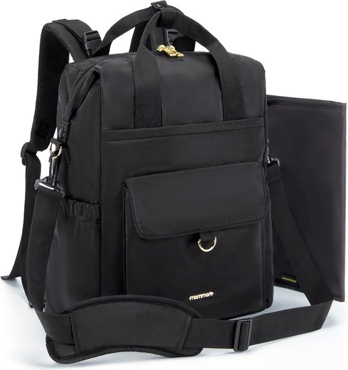 mommore Diaper Bag Backpack, Large Baby Bag for Girl Boy Convertible Diaper