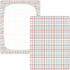 miaozhen 1 Pack 52x28 Cotton Baby Crib Sheets for Boys Girls Comfy Breathable Gray Plaid Offwhite Toddler Mattress