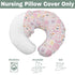 Pastel Pink Geese Bows Floral Baby Nursing Pillow Covers for Boy Girl Cute Ducks Bows Love Nursery Pillowcase
