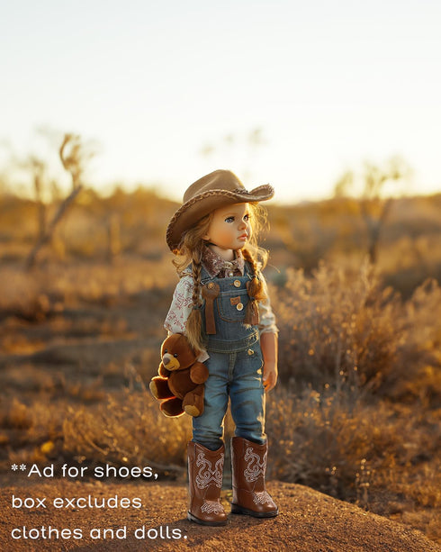 18 inch 7 Doll Shoes - Pairs with Gift Box, Compatible with American Doll