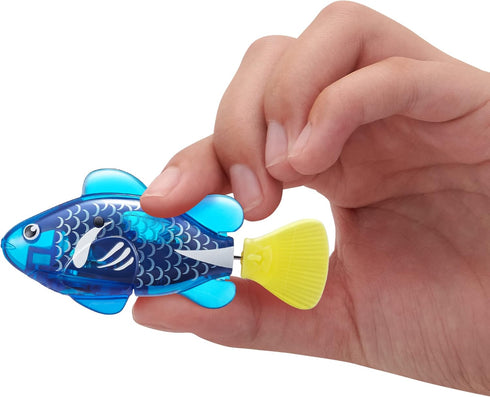 Swimming (2 Pack) 3 Robo Alive Robo Fish Robotic Fish (Blue + Red) by ZURU Water Activated, Changes Color, Comes