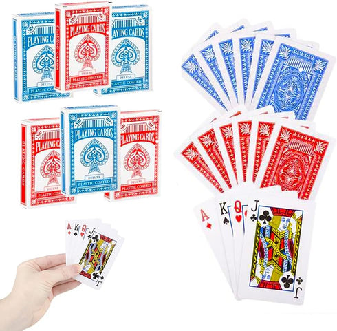 The Dreidel Company Playing Cards Deck, 2.25 Inch x 3.5 Inch (6-Pack)