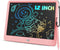 TEKFUN 12in LCD Writing Tablet for Girls, Erasable Doodle Board with Stylus, Mess Free Coloring Travel Toys for 3-7