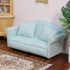Dollhouse Couch Miniature Sofa with Pillows - 1:12 Scale Model Living Room Furniture for Decoration