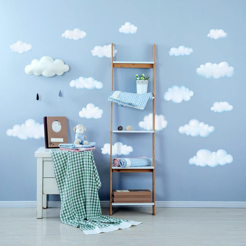 DECOWALL DS9-1702 Clouds Kids Wall Decals, Peel and Stick Removable Wall Stickers for Kids Nursery Bedroom Living Room