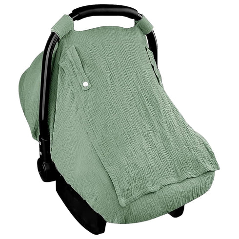 LAINIUTE Cotton Baby Car Seat Cover with Two Way Zipper, Windproof 3 Modes