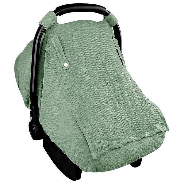 LAINIUTE Cotton Baby Car Seat Cover with Two Way Zipper, Windproof 3 Modes