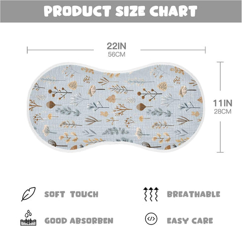 decor gift 4 Pack 22x11in Cotton Burp Cloth Easy Care Cute Cartoon Forestland Herbs Baby spit up Rags for Unisex boy