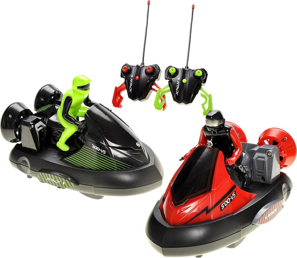 PowerTRC Remote Control Bumper Cars for Kids - 2 Sets with Ejecting Drivers and Crash Sound Effects