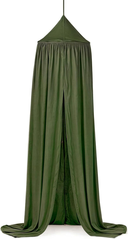 Green Bed Canopy, Hanging Round Dome Mosquito Net Curtains Tent Canopies Over