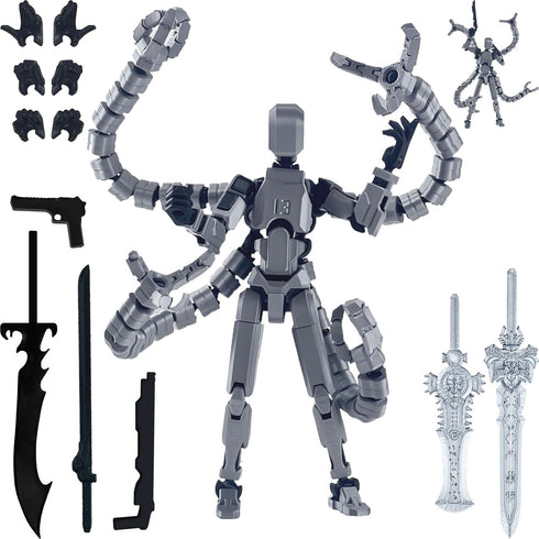 PkghoKids T13 Action Figure Already Assembled Accessories, T13 Multi-Jointed Movable,for Collectors Desktop Decorations