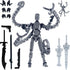 PkghoKids T13 Action Figure Already Assembled Accessories, T13 Multi-Jointed Movable,for Collectors Desktop Decorations