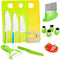 13 Pcs Montessori Kitchen Tools for Toddlers, Safe Knife Set for Real Cooking