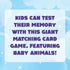 Summer 3+ Giant Matching Game Baby Animals - Toys - Game Night - Travel Games - Memory, Learning Game - Jumbo Playing